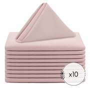 20 inch Polyester Cloth Napkins Blush (Pack of 10) - Bridal Tablecloth