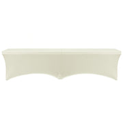 Stretch Spandex 6 ft. Lifetime Folding Bench Cover Ivory