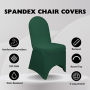 Spandex Banquet Chair Cover Hunter Green