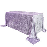 90 x 156 Inch Rectangular Crushed Velvet Tablecloth Terracotta