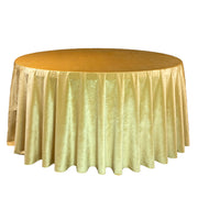 132 Inch Round Royal Velvet Tablecloth Gold 