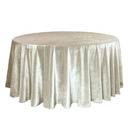 132 Inch Round Royal Velvet Tablecloth Ivory