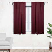 42 X 63 Inch Blackout Polyester Curtains with Rod Pocket Burgundy - 2 Panels - Bridal Tablecloth