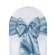 10 Pack Satin Sashes Dusty Blue